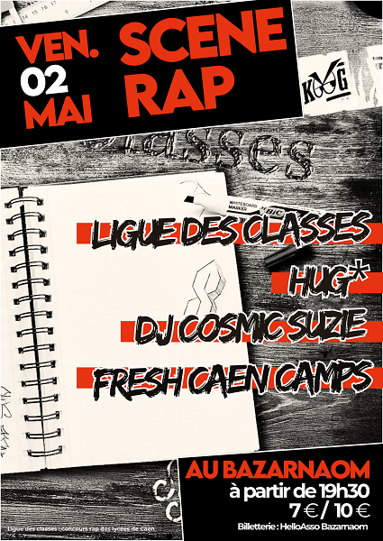 Ven. 02.05 | Ligue des Classes x Hug* x Fresh Caen Camp x DJ Cosmic Suzie